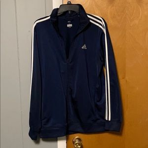 Adidas zip-up jacket navy blue